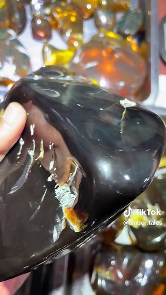 Polished Chocolate Amber Chunk from Myanmar