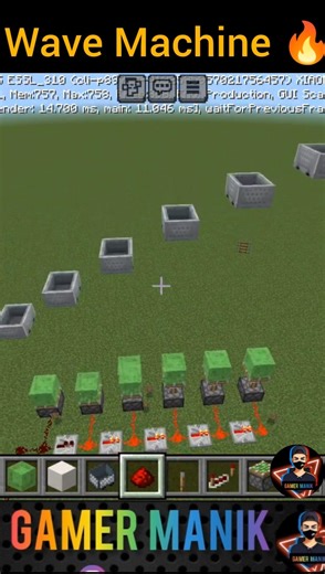 Minecraft Wave Machine *easy* #minecraft #shorts
