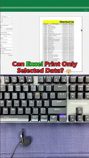 Print only what you want in Excel | Set Print Area in seconds 😱 #excel #office #spreadsheet