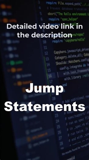 Jump Statements 🦘 #shorts #ytshorts #javascript #learnjavascript #return #break #error #continue