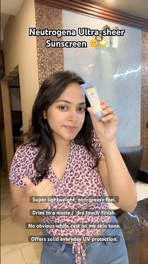 Neutrogena sunscreen review✨ #skincare #neutrogena #neutrogenasunscreen #productreview #sunscreen