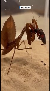 Dead Leaf Mantis secures the conclusion, yet the Assassin Bug's unique trait causes rapid volumetric change. #DeadLeafMantis #AssassinBug #Micro #Clash ⚙️ AI-generated dramatization — No real insects or creatures are involved in these visuals. | Golden moments
