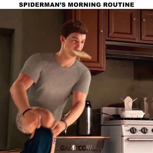 Spider Man's Morning Routine Has No Secrets 😂🙏