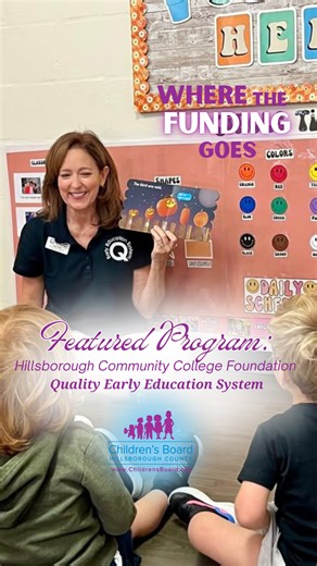 𝙒𝙝𝙚𝙧𝙚 𝙩𝙝𝙚 𝙛𝙪𝙣𝙙𝙞𝙣𝙜 𝙜𝙤𝙚𝙨: 𝙋𝙖𝙧𝙩 32 ㅤ Meet Hillsborough Community College Foundation and their QEES-Quality Early Education System Program. 🎓💙 ㅤ What to expect: The Quality Early Education System supports children and families by providing training, coaching, professional development, resources and targeted specialized early childhood program intervention to enhance the quality of operations and learning environment. The Conscious Awareness Learning Model (CALM) provides tra