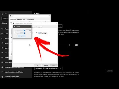 Como Alterar Balanço De Áudio No Windows 10 ( Volume Do Lado Esquerdo E Direito )