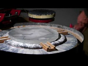 Making a 33 cm f/4.8 mirror on the mirror-o-Matic 4: Fine grinding with 25, 15 and 9 micron grit