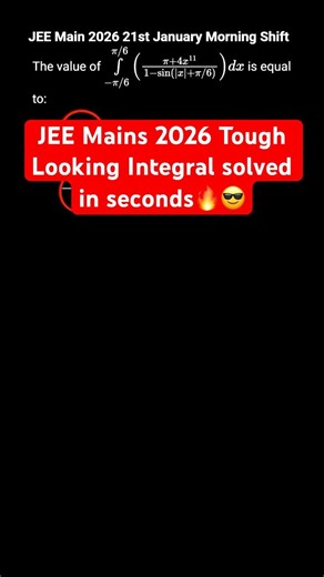 JEE Mains 2026 Integral Question solved in seconds🔥 Best IITJEE Maths Problems #shorts
