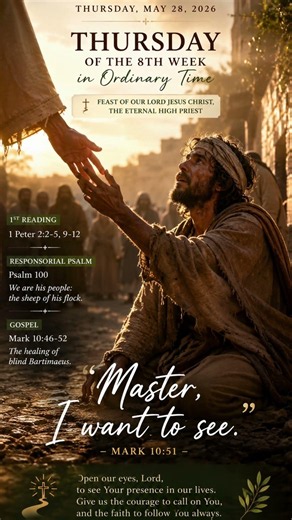 Jesus, Son of David, have mercy on me. Mark 10:46–52