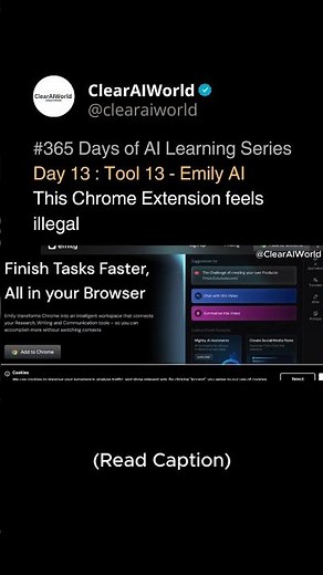 Day 13: Emily AI (MeetEmily.ai) – The AI that lives in your browser. #aitools #ytshorts