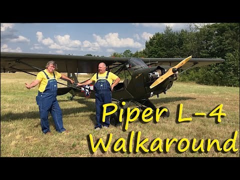 Newly-restored 1946 Piper L-4 Grasshopper Walk Around