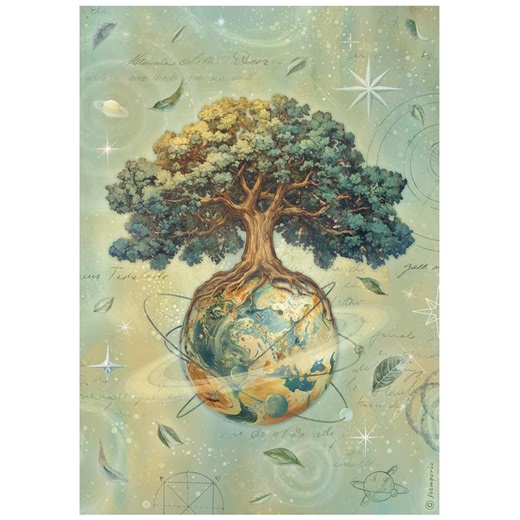 Stamperia A New Beginning Rice Paper Sheet A4 The World Tree