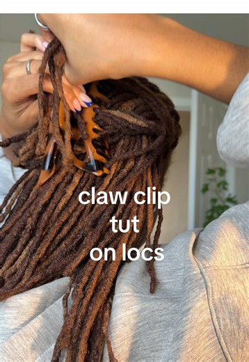 Elegant Claw Clip Style for Locs