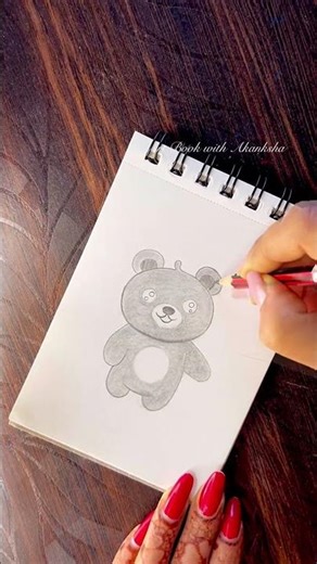 How to draw teddy bear 🧸 | cute teddy drawing sketch |#art #drawing #painting ￼