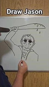 how to draw Jason Voorhees from Friday the 13th movie