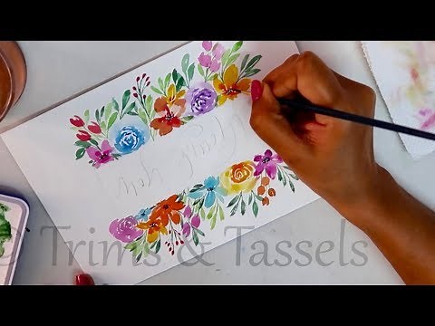 Free Hand Painting with easy tips for Beginners | DIY Watercolor Painting + Card Making Ideas