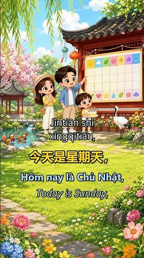 Hát Tiếng Trung Cực Dễ 今天星期几 Hôm Nay Thứ Mấy HSK1 No11