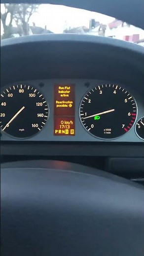 Mercedes b class 2006 w245 run flat tires reset