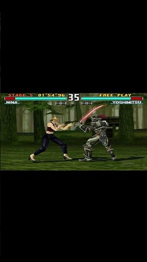 Nina vs Yoshimitsu - Tekken 3 Full Battle Gameplay
