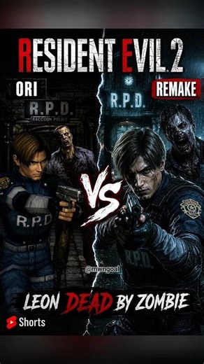 ORI vs REMAKE: Leon’s Zombie Death Scene Comparison 🧟‍♂️