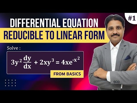 DIFFERENTIAL EQUATION REDUCIBLE TO LINEAR FORM SOLVED PROBLEM 1 | FIRST ORDER DIFFERENTIAL EQUATION