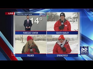 22News live team coverage of snowstorm across western Mass.