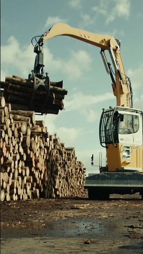 Europe's largest manufacturer of Euro pallets #liebherr #timberhandling