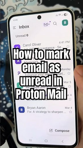 How to mark email as unread in Proton Mail