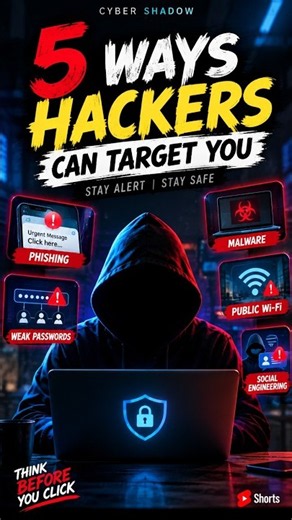 Aware with us - 🔥 Hackers Don’t Always Hack… They Trick You! 5 Ways You Can Be Targeted