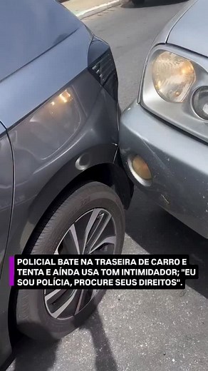 11K views · 1.8K reactions | Policial bate atrás de carro e tenta evadir-se do local do acidente. Ao perceber que estava sendo gravado, pede pra parar na frente do Batalhão. Ao chegar lá, o mesmo desembarca do carro, armado e com tom intimidador e diz; "Eu sou polícia, procure seus direitos". | Gilmar De Sousa | Facebook