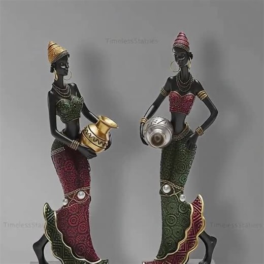 African Women Art Statue | Modern Office Decor | Hotel Ornament - Etsy
