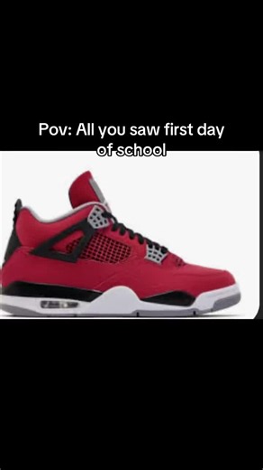Red Jordan 4s Out of Stock First Day of School Meme