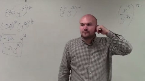 Learn how to simplify an expression using power to product rule with rational powers