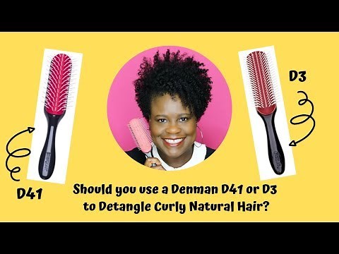 Denman Brush Review - Should you use the Denman D41 or D3 to detangle curly hair?|The Natural Cole