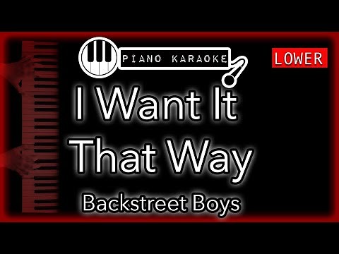 I Want It That Way (LOWER -3) - Backstreet Boys - Piano Karaoke Instrumental