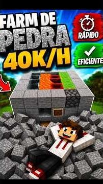 MELHOR Farm de PEDRA e PEDREGULHO do Minecraft