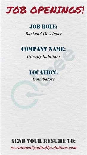 Ultrafly Solutions Hiring! Backend Developer (.NET MVC) – Apply Now