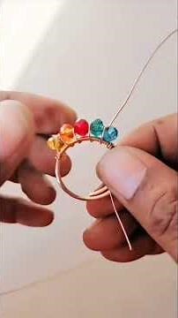 Diy Wire Wrap Adjustable Crystal Rings - Beginner Friendly Tutorial #copperjewelry #jewelrymaking