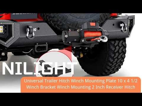 Nilight Universal Trailer Hitch Winch Mount Install & Test | 15,000LBS Capacity Front/Rear Setup