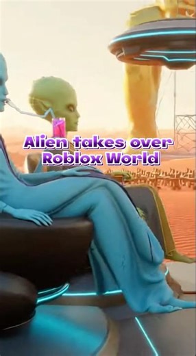 Roblox world is at risk, the alien is taking over them #roblox #alien #aianimation