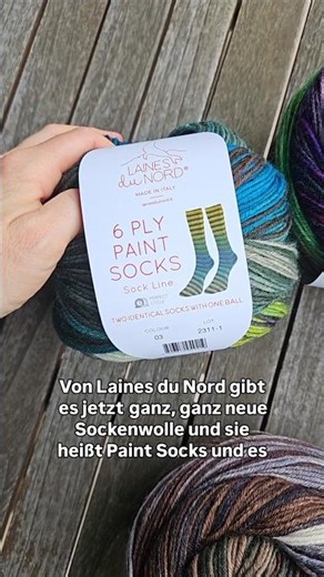 Paint Socks 6-fach Sockenwolle von Laines du Nord