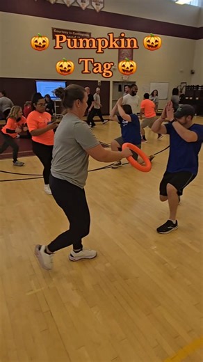 Coach Gelardi | 🎃 Pumpkin Tag! 🎃 The tagger uses a foam deck ring to tag others. If you get tagged, do three jumping jacks. To avoid getting tagged, you... | Instagram