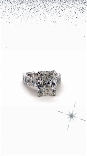 Unstoppable Brilliance: Huge Radiant Cut Diamond Engagement Ring! 💎💍