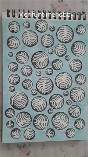 Beads Zentangle Pattern Tutorial | Easy Doodle Design for Relaxing Art