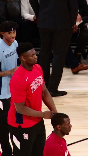 Take a look at Ja Morant and Zion Williamson getting loose before exec... | Ja Morant