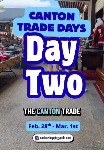 Let’s welcome day two of the Canton Trade Days! A perfect day to walk around and enjoy the weather! Can’t make it? We still have all weekend long to enjoy the fun! #cantontradedays #friday #day2 #etx #thrift