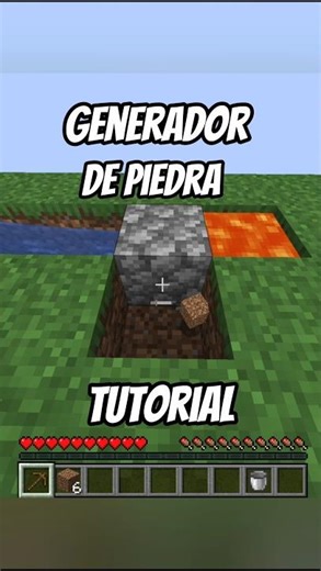GENERADOR DE PIEDRA TUTORIAL #minecraft #shortvideo