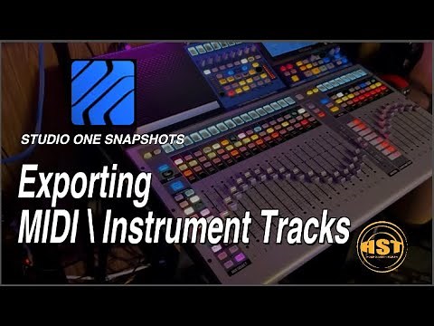 Exporting and Importing MIDI Instrument Tracks - Studio One Pro 7 Snapshots