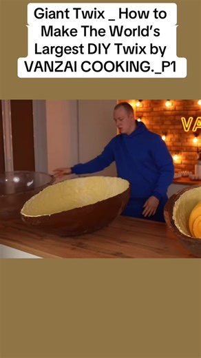 Giant Twix _ How to Make The World’s Largest DIY Twix by VANZAI COOKING._P1 #made #vanzai #cooking #giant #usa
