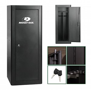 Mossy Oak 18 Gun Security Cabinet, 21-inch x 18-inch x 55 inch, Key Lock, Black