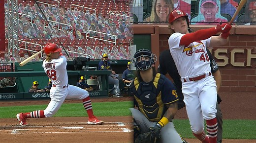 Harrison Bader pega triple, HR